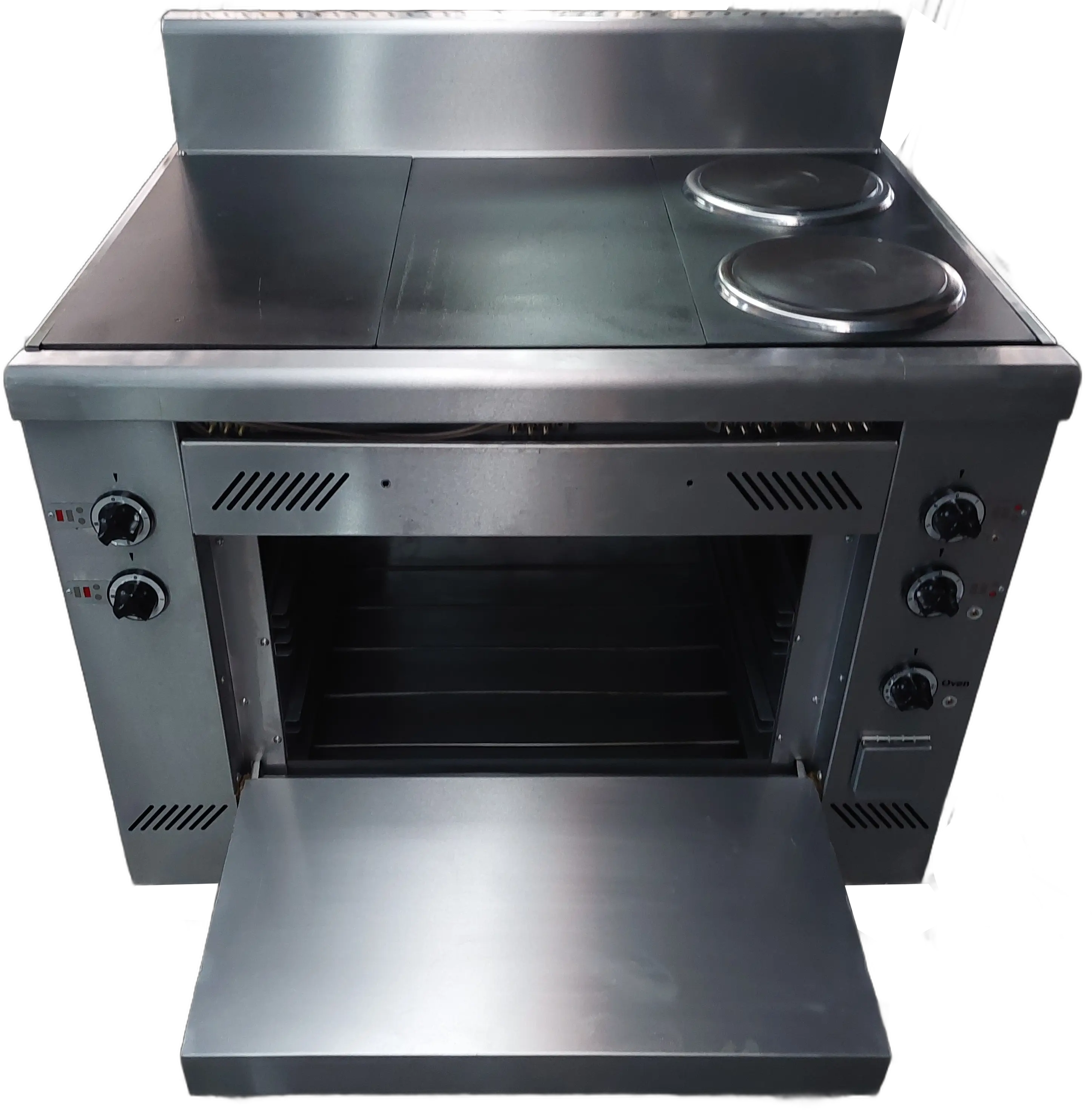 Two and two plate electricity stove with oven